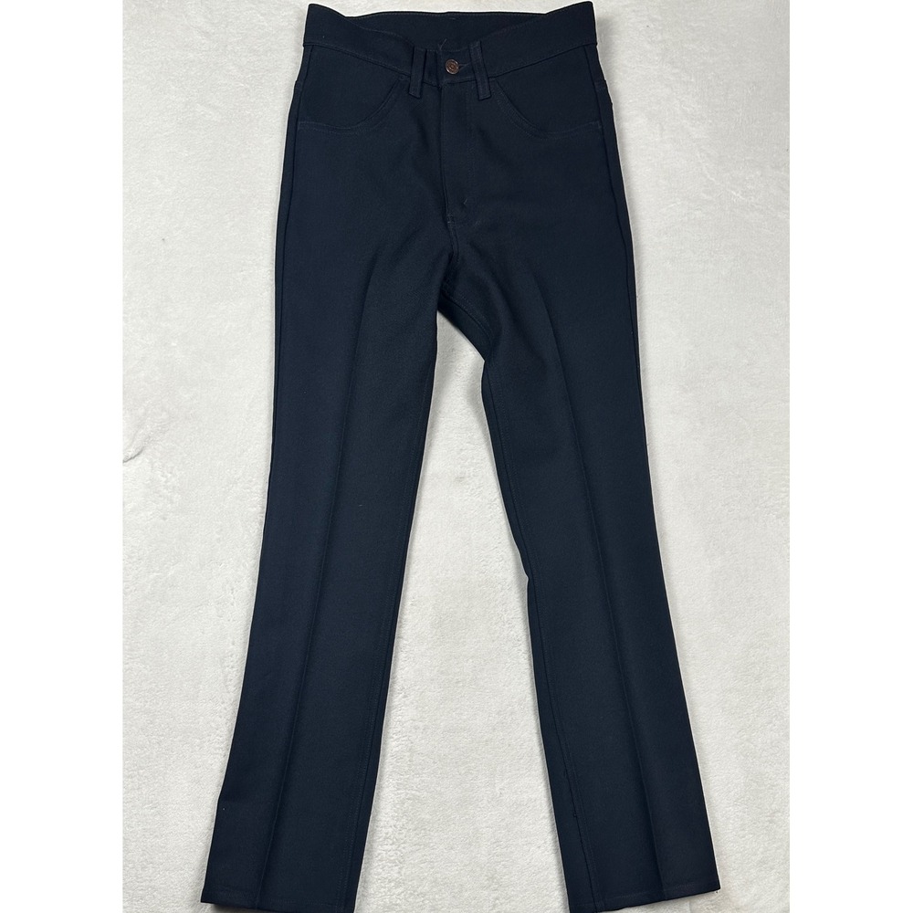 Levis 517 Sta-Prest Vintage Navy Blue Bootcut Action Slacks Pants W29 L32